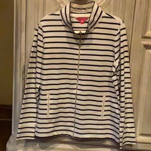 Lilly Pulitzer stripe zipper jacket SZ L